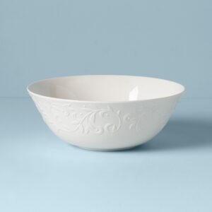 Embossed Scroll Serving Bowl