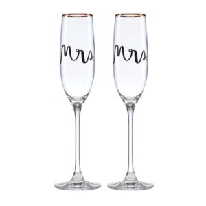 Engraved Champagne Flutes - Set of 2