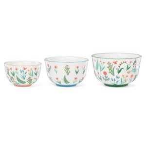 Spring Floral Nesting Bowl Set, 3-Piece
