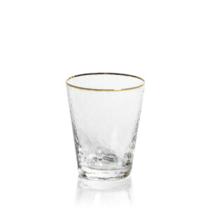 Hammered Tapered Gold Rim Glass Collection