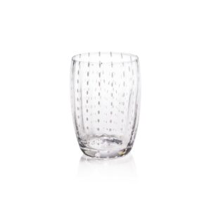 Clear White Dot Tumbler & Martini Glass Collection